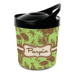 Green & Brown Toile Plastic Ice Bucket (Personalized)