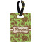 Green & Brown Toile Personalized Rectangular Luggage Tag