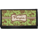 Green & Brown Toile Canvas Checkbook Cover (Personalized)