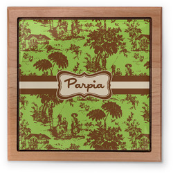 Green & Brown Toile Pet Urn w/ Name or Text