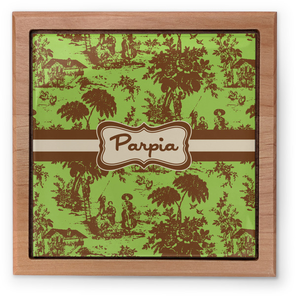 Green & Brown Toile Pet Urn - Apvl