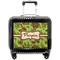 Green & Brown Toile Pilot Bag Luggage with Wheels