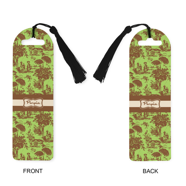 Green & Brown Toile Plastic Bookmarks - Approval