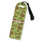 Green & Brown Toile Plastic Bookmarks - Front
