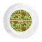 Green & Brown Toile Plastic Party Dinner Plates - Approval