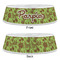 Green & Brown Toile Plastic Pet Bowls - Large - APPROVAL