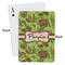 Green & Brown Toile Playing Cards - Approval