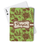 Green & Brown Toile Playing Cards (Personalized)
