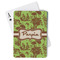 Green & Brown Toile Playing Cards - Front View