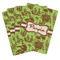 Green & Brown Toile Playing Cards - Hand Back View