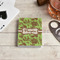 Green & Brown Toile Playing Cards - In Context