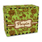 Green & Brown Toile Recipe Box - Full Color - Front/Main