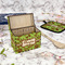 Green & Brown Toile Recipe Box - Full Color - In Context