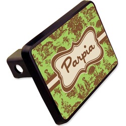Green & Brown Toile Rectangular Trailer Hitch Cover - 2" (Personalized)