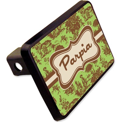 Green & Brown Toile Rectangular Trailer Hitch Cover - 2" (Personalized)