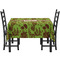 Green & Brown Toile Rectangular Tablecloths - Side View