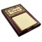 Green & Brown Toile Red Mahogany Sticky Note Holder (Personalized)
