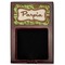 Green & Brown Toile Red Mahogany Sticky Note Holder - Flat