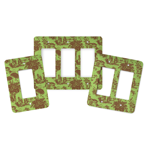 Green & Brown Toile Rocker Light Switch Covers - Parent - ALL VARIATIONS
