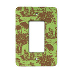 Green & Brown Toile Rocker Style Light Switch Cover - Single Switch