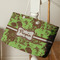 Green & Brown Toile Large Rope Tote - Life Style