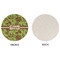 Green & Brown Toile Round Linen Placemats - APPROVAL (single sided)