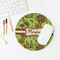 Green & Brown Toile Round Mousepad - LIFESTYLE 2