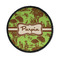 Green & Brown Toile Round Patch