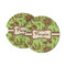 Green & Brown Toile Sandstone Car Coasters - Set of 2 (Personalized)