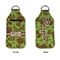 Green & Brown Toile Sanitizer Holder Keychain - Large APPROVAL (Flat)