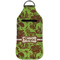 Green & Brown Toile Sanitizer Holder Keychain - Large (Front)