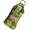 Green & Brown Toile Sanitizer Holder Keychain - Large in Case