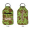Green & Brown Toile Sanitizer Holder Keychain - Small APPROVAL (Flat)