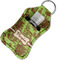 Green & Brown Toile Sanitizer Holder Keychain - Small in Case