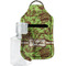 Green & Brown Toile Sanitizer Holder Keychain - Small with Case