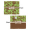 Green & Brown Toile Security Blanket - Front & Back View