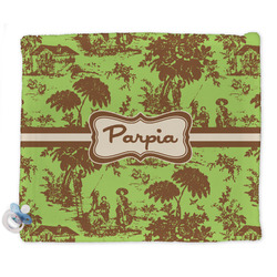 Green & Brown Toile Security Blanket - Single Sided (Personalized)