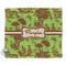 Green & Brown Toile Security Blanket - Front View