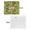 Green & Brown Toile Security Blanket - Front & White Back View