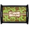 Green & Brown Toile Serving Tray Black Small - Main