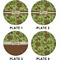 Green & Brown Toile Set of Lunch / Dinner Plates (Approval)