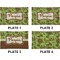 Green & Brown Toile Set of Rectangular Dinner Plates (Approval)