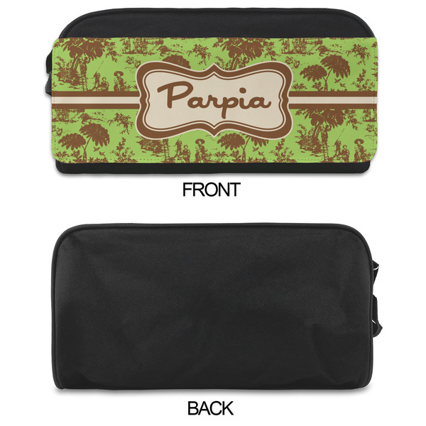 Green & Brown Toile Shoe Bags - APPROVAL