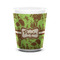 Green & Brown Toile Shot Glass - White - FRONT