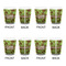 Green & Brown Toile Shot Glass - White - Set of 4 - APPROVAL
