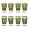 Green & Brown Toile Shot Glassess - Two Tone - Set of 4 - APPROVAL