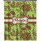 Green & Brown Toile Extra Long Shower Curtain - 70"x84" (Personalized)