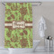Green & Brown Toile Shower Curtain Lifestyle