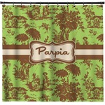 Green & Brown Toile Shower Curtain - Custom Size (Personalized)