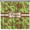 Green & Brown Toile Shower Curtain - Custom Size (Personalized)